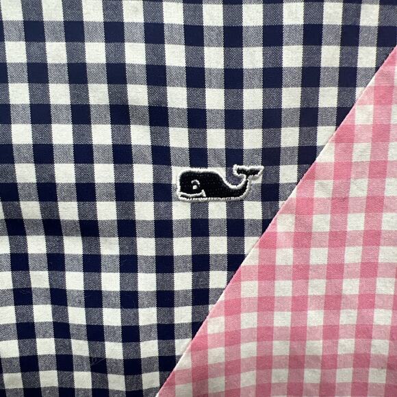 Vineyard Vines Carleton Gingham Party Slim Fit Tucker Button Down Shirt Size M - Picture 7 of 12